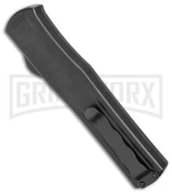 AKC F-20 Black W/ Wood Inlay D/A OTF Automatic Knife - Satin Plain 8 AKC F-20 Black W/ Wood Inlay D/A OTF Automatic Knife - Satin Plain -Best Knifes Shop AKC F 20 DA SP OTF Auto Black Wood Inlay Satin BHQ 152445 jr side large