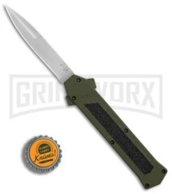AKC F-16 OD Green D/A OTF Automatic Knife - Bayo Satin Plain -Best Knifes Shop AKC F16 OD Green DA Bayo Satin Plain BP 25690 er bottlecap large