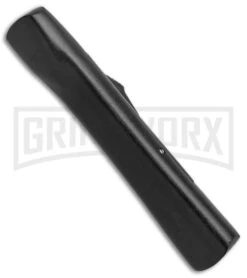 AKC Concord Black OTF Automatic Knife - Flat Gold Plain -Best Knifes Shop AKC OTF Black Concord Gold Flat BHQ 52360 jr side large