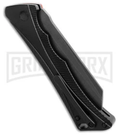 AKC Smarty Black W/Orange Bolster Automatic Knife Reverse Tanto - Black SW Plain 7 AKC Smarty Black W/Orange Bolster Automatic Knife Reverse Tanto - Black SW Plain -Best Knifes Shop AKC Smarty AK Black w Orange Bolster 3in BSW BHQ 184665 td side large