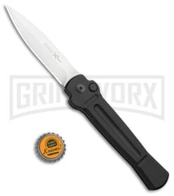 AKC X-treme Ace Black Automatic Knife - Satin Plain -Best Knifes Shop AKC X TREME ACE Side Opening Automatic Knife Black Satin BHQ 100386 kp bottle cap large