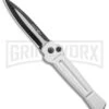 AKC X-treme Ace Silver Automatic Knife - Two Tone -Best Knifes Shop AKC X Treme Ace Auto Silver TT BHQ 136143 jr large