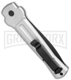 AKC X-treme Ace Silver Automatic Knife - Two Tone -Best Knifes Shop AKC X Treme Ace Auto Silver TT BHQ 136143 jr side large