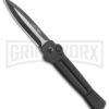 AKC X-treme Ace Black Automatic Knife - Black Two Tone -Best Knifes Shop AKC X treme Ace Auto Black Dagger Black TT BHQ 136142 jr large