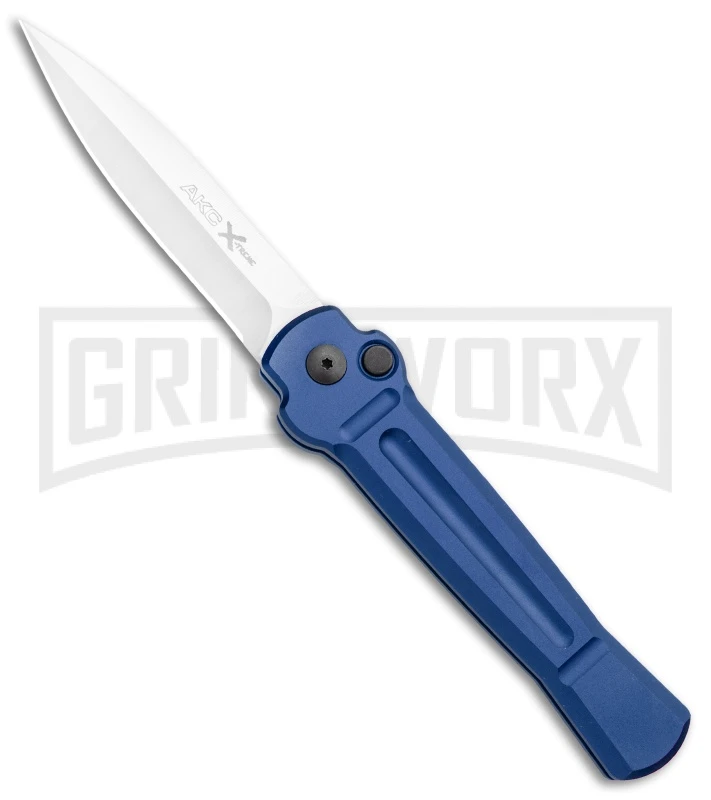 AKC X-treme ACE Blue Automatic Knife - Satin Plain 3 AKC X-treme ACE Blue Automatic Knife - Satin Plain