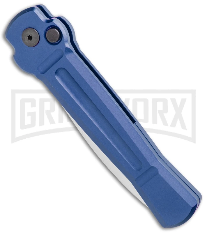 AKC X-treme ACE Blue Automatic Knife - Satin Plain 4 AKC X-treme ACE Blue Automatic Knife - Satin Plain - Image 2