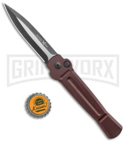 AKC X-treme ACE Brown Automatic Knife - Two Tone -Best Knifes Shop AKC X treme Ace Auto Brown TT BHQ 136122 jr bottlecap large