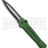 AKC X-treme Ace Green Automatic Knife - Black Two Tone Plain -Best Knifes Shop AKC X treme Ace Auto Green Black TT ACE GTT BHQ 136921 jr large