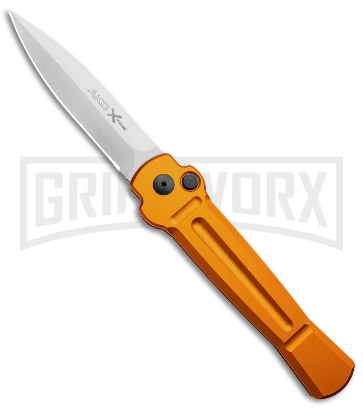 AKC X-treme Ace Orange Automatic Knife - Satin Plain 3 AKC X-treme Ace Orange Automatic Knife - Satin Plain