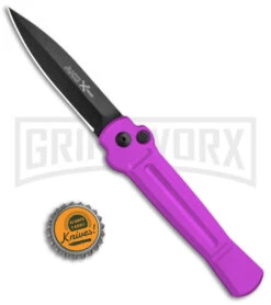 AKC X-treme Ace Purple Automatic Knife - Black Plain 9 AKC X-treme Ace Purple Automatic Knife - Black Plain -Best Knifes Shop AKC X treme Ace Auto Purple Black BHQ 179221 jr bottlecap large
