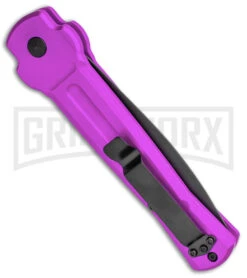 AKC X-treme Ace Purple Automatic Knife - Black Plain 8 AKC X-treme Ace Purple Automatic Knife - Black Plain -Best Knifes Shop AKC X treme Ace Auto Purple Black BHQ 179221 jr side large