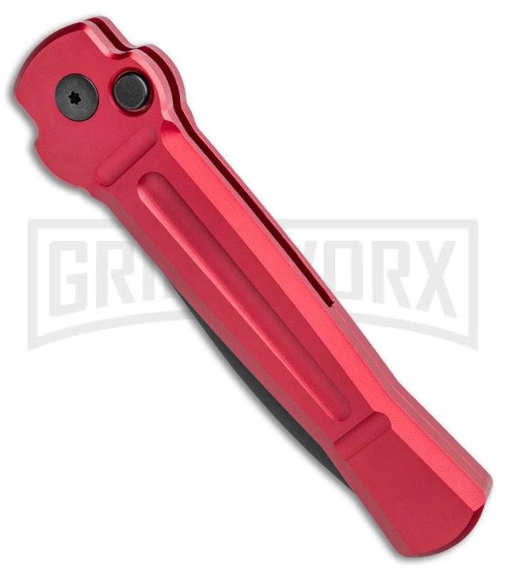 AKC X-treme Ace Red Automatic Knife - Two Tone Plain 4 AKC X-treme Ace Red Automatic Knife - Two Tone Plain - Image 2