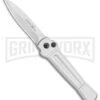 AKC X-treme Ace Silver Automatic Knife - Satin Plain -Best Knifes Shop AKC X treme Ace Auto Silver Satin BHQ 113920 jr large