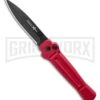AKC X-treme Ace Red Automatic Knife - Black Plain -Best Knifes Shop AKC X treme Ace Automatic Knife Red 3.6 Black BHQ 123056 LS large