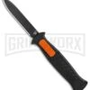 AKC X-treme EVO Black / Orange Slide OTF Automatic Knife - Black Plain -Best Knifes Shop AKC X treme EVO OTF Auto Black Orange Slide Black BHQ 114335 jr large