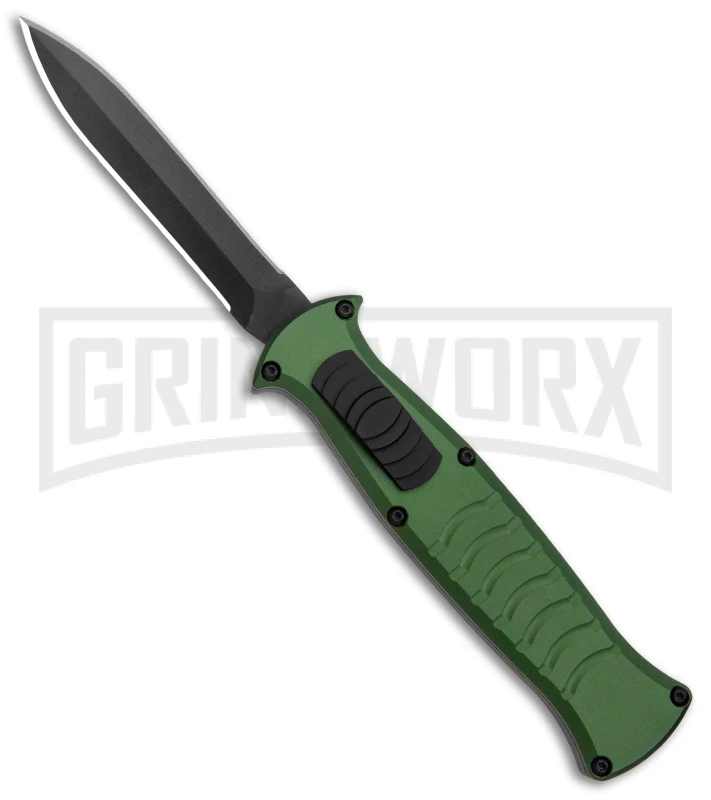 AKC X-treme EVO Green OTF Automatic Knife - Dagger Black Plain 3 AKC X-treme EVO Green OTF Automatic Knife - Dagger Black Plain
