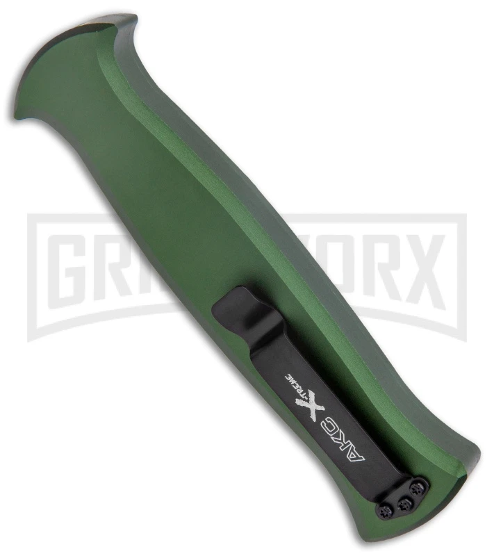 AKC X-treme EVO Green OTF Automatic Knife - Dagger Black Plain 5 AKC X-treme EVO Green OTF Automatic Knife - Dagger Black Plain - Image 3