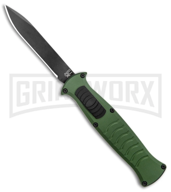 AKC X-treme EVO Green OTF Automatic Knife - Black Plain 3 AKC X-treme EVO Green OTF Automatic Knife - Black Plain