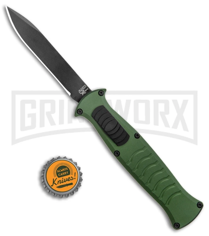 AKC X-treme EVO Green OTF Automatic Knife - Black Plain 6 AKC X-treme EVO Green OTF Automatic Knife - Black Plain - Image 4