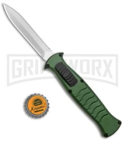AKC X-treme EVO Green OTF Automatic Knife - Satin DE Dagger -Best Knifes Shop AKC X treme EVO OTF Auto Green Satin DE Dagger BHQ 134949 jr bottlecap 2 large