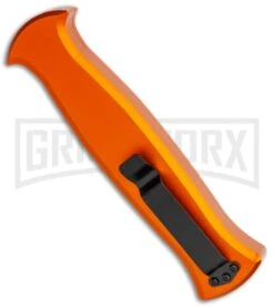 AKC X-treme EVO Orange OTF Automatic Knife - Satin Plain -Best Knifes Shop AKC X treme EVO OTF Auto Orange Satin BHQ 114657 jr side large