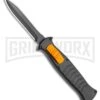 AKC X-treme EVO Black / Orange Slide OTF Automatic Knife - Black Plain Dagger -Best Knifes Shop AKC X treme EVO OTF Automatic Knife Black Orange Slide 3.5 Black Dagger BHQ 119626 LS large