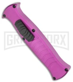 AKC X-treme EVO OTF Automatic Knife - Purple Black Plain -Best Knifes Shop AKC X treme EVO OTF Automatic Knife Purple 3.5 Black BHQ 120293 LS Spine large