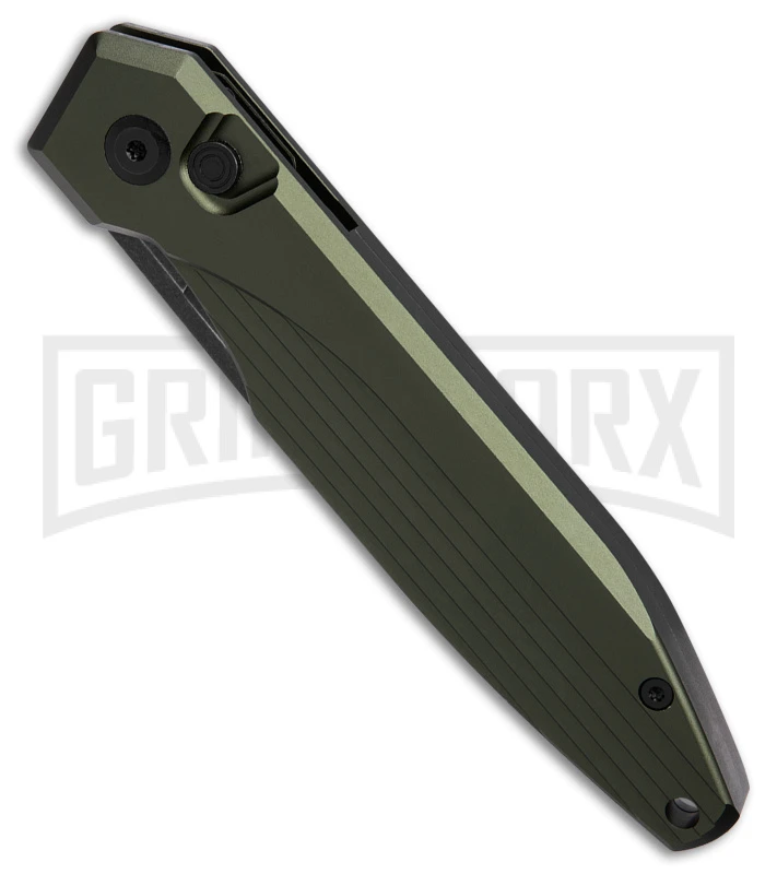 AKC X-treme Dandy Green Aluminum Automatic Knife - Black Stonewash Plain 4 AKC X-treme Dandy Green Aluminum Automatic Knife - Black Stonewash Plain - Image 2