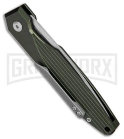 AKC X-treme Dandy Green Aluminum Automatic Knife - SW Plain 8 AKC X-treme Dandy Green Aluminum Automatic Knife - SW Plain -Best Knifes Shop AKC Xtreme Dandy Green Aluminum AK Satin BHQ 174570 td side large