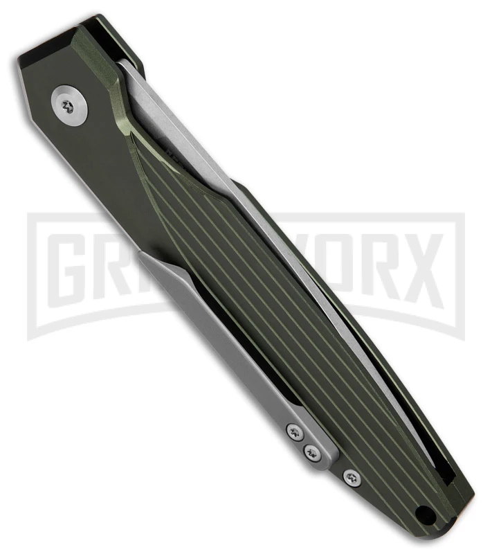 AKC X-treme Dandy Green Aluminum Automatic Knife - SW Plain 5 AKC X-treme Dandy Green Aluminum Automatic Knife - SW Plain - Image 3