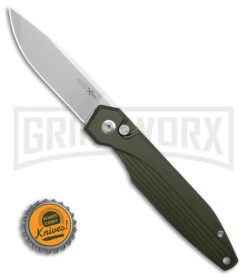 AKC X-treme Dandy Green Aluminum Automatic Knife - SW Plain 9 AKC X-treme Dandy Green Aluminum Automatic Knife - SW Plain -Best Knifes Shop AKC Xtreme Dandy Green Aluminum AK Satin BHQ 174570 td size large