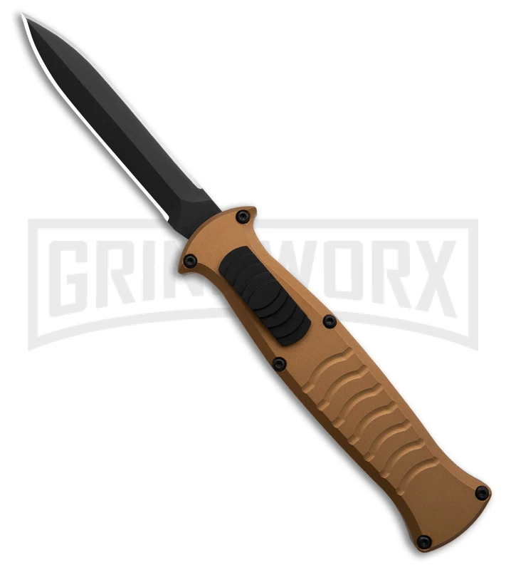 AKC X-treme EVO Gold OTF Automatic Knife - Black Plain Dagger 3 AKC X-treme EVO Gold OTF Automatic Knife - Black Plain Dagger