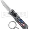 American Flag Mini Dog Tag Gray Carbon Fiber D/A OTF Auto Knife -Satin Plain 1 American Flag Mini Dog Tag Gray Carbon Fiber D/A OTF Auto Knife -Satin Plain -Best Knifes Shop American Flag Mini Dog Tag CF DA Auto Satin BHQ 175038 jr large