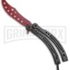 Andux CS Black Balisong Butterfly Trainer - Cracked Red Holes 1 Andux CS Black Balisong Butterfly Trainer - Cracked Red Holes -Best Knifes Shop Andux C S Black Balisong Butterfly Trainer Cracked Red Holes A0002975 BP 24576 jr large