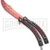 Andux CS Red/Black Balisong Butterfly Trainer - Red Holes -Best Knifes Shop Andux C S Red Black Balisong Butterfly Trainer Red Holes A0002544 BP 24581 jr large