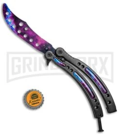 Andux CS Stardust/Black Balisong Butterfly Trainer - Stardust Holes -Best Knifes Shop Andux C S Stardust Black Balisong Butterfly Trainer Stardust Holes AB000934 BP 24580 jr bottlecap large