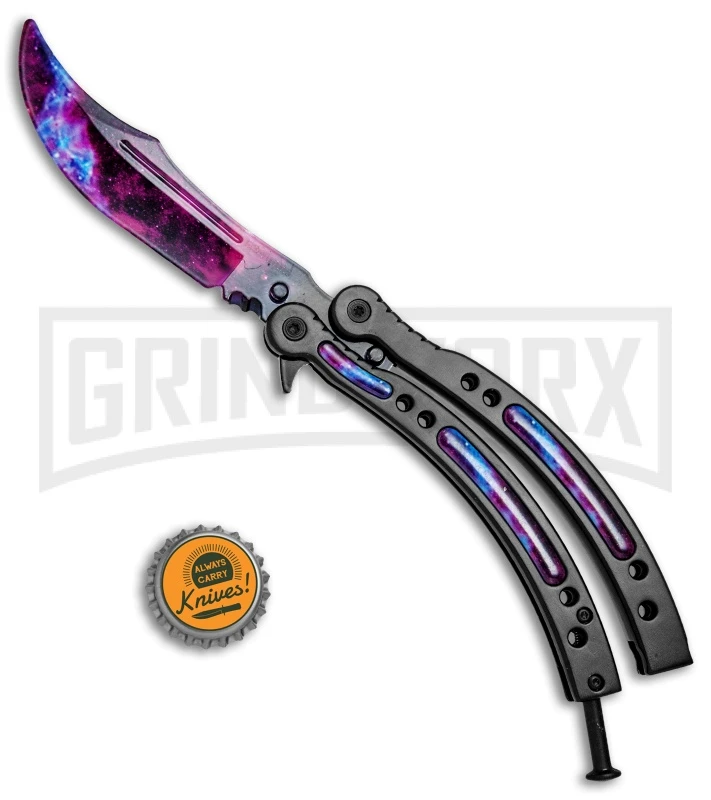 Andux CS Stardust/Black Balisong Butterfly Trainer - Stardust Plain 6 Andux CS Stardust/Black Balisong Butterfly Trainer - Stardust Plain - Image 4