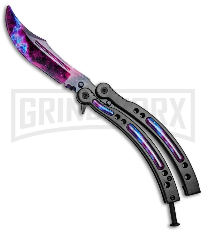 Andux CS Stardust/Black Balisong Butterfly Trainer - Stardust Plain 3 Andux CS Stardust/Black Balisong Butterfly Trainer - Stardust Plain