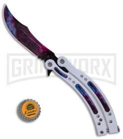 Andux CS Balisong White Butterfly Knife W/ Stardust Inlays - Bowie Stardust 9 Andux CS Balisong White Butterfly Knife W/ Stardust Inlays - Bowie Stardust -Best Knifes Shop Andux CS Balisong White Butterfly Stardust Inlays Bowie Stardust GX 32298 er bottlecap large