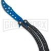 Andux CS Black Balisong Butterfly Trainer - Blue Holes 2 Andux CS Black Balisong Butterfly Trainer - Blue Holes -Best Knifes Shop Andux CS Black trainer blue holes BP 24579 er large