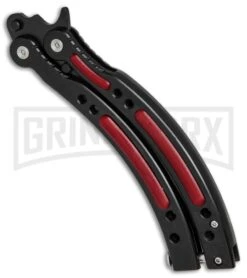 Andux CS Black/Red Balisong Butterfly Trainer - Black Plain 8 Andux CS Black/Red Balisong Butterfly Trainer - Black Plain -Best Knifes Shop Andux CS black red trainer black BP 24570 er spine large