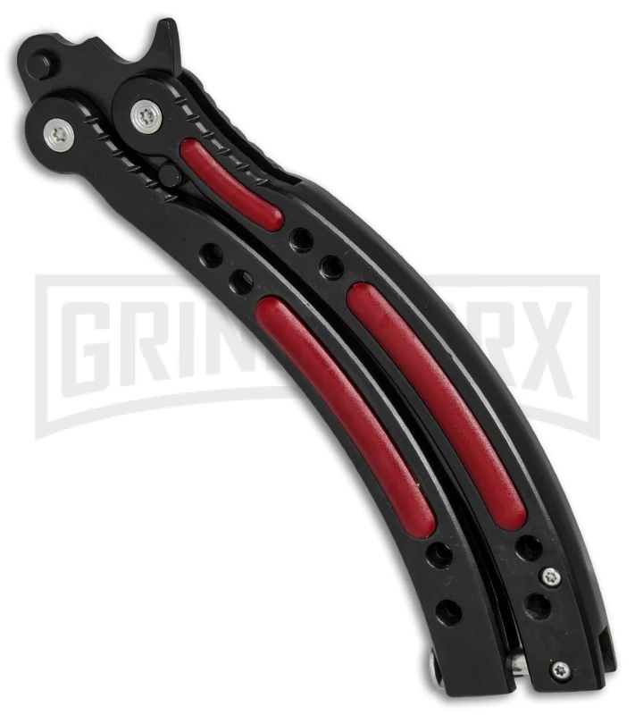 Andux CS Black/Red Balisong Butterfly Trainer - Black Plain 5 Andux CS Black/Red Balisong Butterfly Trainer - Black Plain - Image 3