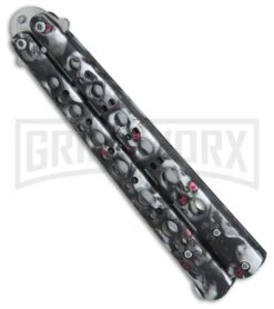 Andux Skull Fly Gray Butterfly Trainer - Satin 8 Andux Skull Fly Gray Butterfly Trainer - Satin -Best Knifes Shop Andux Skull Fly Gray trainer satin BP 24589 er spine large