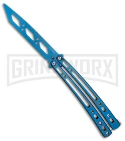 Andux Spectre Blue Balisong Butterfly Trainer - Tanto Blue