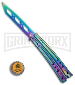 Andux Spectre Balisong Butterfly Trainer - Tanto Spectrum -Best Knifes Shop Andux Spectre Trainer Tanto Spectrum BP 24594 er bottlecap large