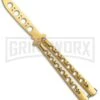 Skeletrainer Gold Butterfly Trainer (4" Gold) -Best Knifes Shop Andux Tarragon Gold Butterfly Trainer Gold K 220 B GX 37591 jr large