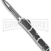 Atomic Slim Dagger OTF Automatic Knife Silver - Serr Two Tone Dagger -Best Knifes Shop Atomic Dagger Silver OTF Auto TT Serr GX 34398 jr large