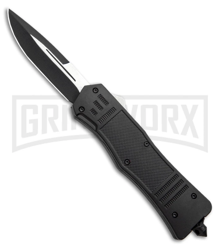Atomic Defender 2.0 Drop Point Black OTF Automatic Knife - Two Tone 3 Atomic Defender 2.0 Drop Point Black OTF Automatic Knife - Two Tone