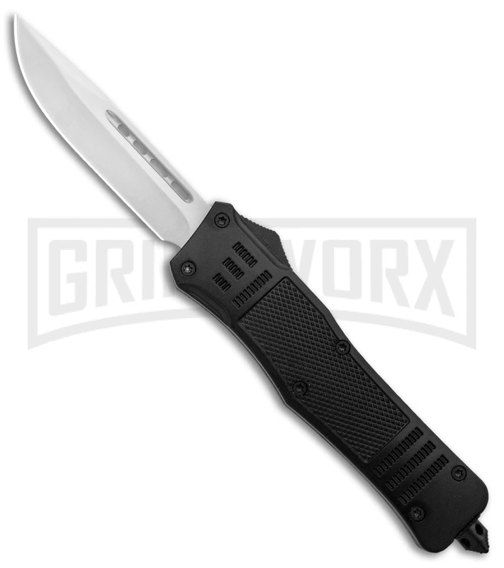 Atomic Defender Large OTF Automatic Knife Black - Satin Drop Point 3 Atomic Defender Large OTF Automatic Knife Black - Satin Drop Point