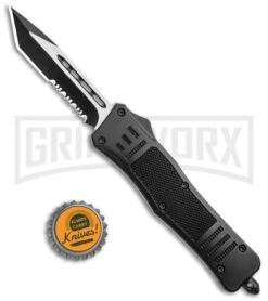 Atomic Defender Medium OTF Automatic Knife Black - Serr Two Tone Tanto 11 Atomic Defender Medium OTF Automatic Knife Black - Serr Two Tone Tanto -Best Knifes Shop Atomic Defender Black OTF Auto Tanto TT Serr GX 36396 jr bottlecap large
